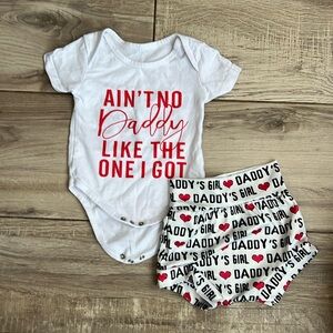 Daddys girl set- Ain’t no daddy like the one I got baby girl set 6-9m